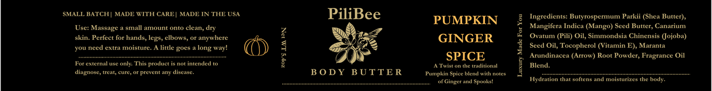 Whipped Body Butter – Pumpkin Ginger Spice (Seasonal Limited)