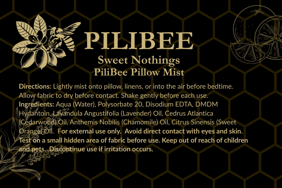 PiliBee Pillow Mist – Calming Blend - Sweet Nothings - PiliBee