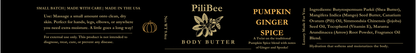Whipped Body Butter – Pumpkin Ginger Spice (Seasonal Limited)