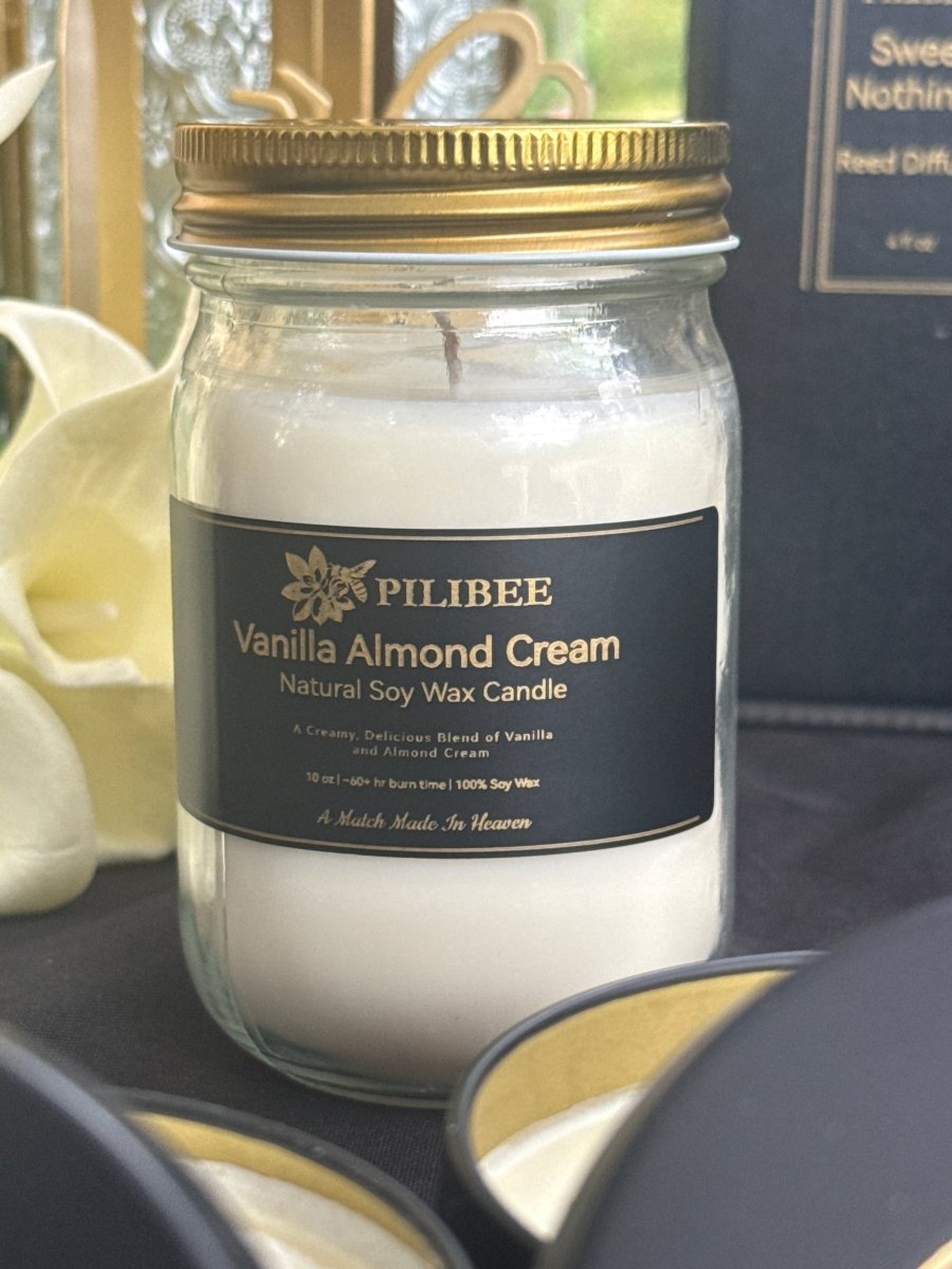 Candle | Rustic Mason Jars + Free Charm - PiliBee