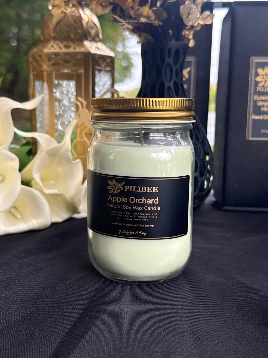 Candle | Rustic Mason Jars + Free Charm - PiliBee