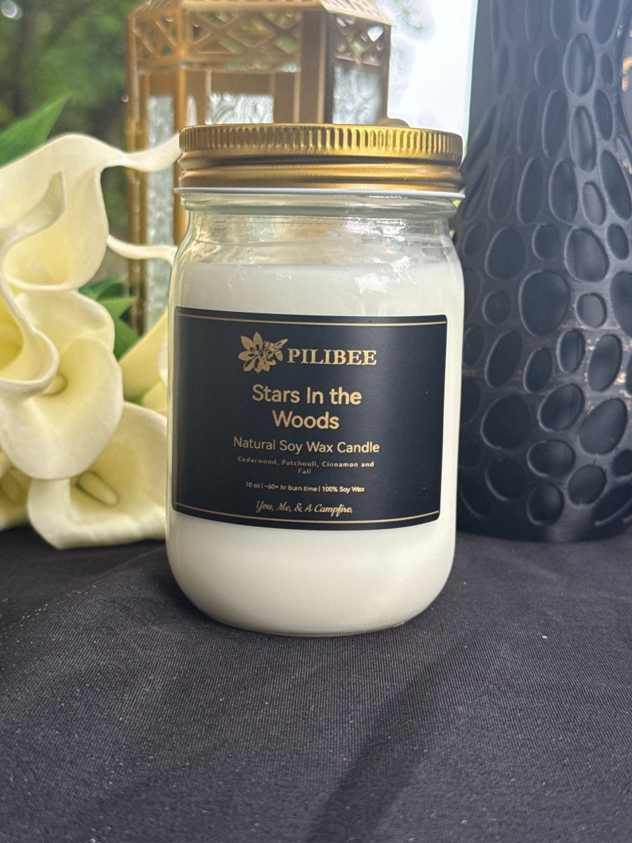 Candle | Rustic Mason Jars + Free Charm - PiliBee