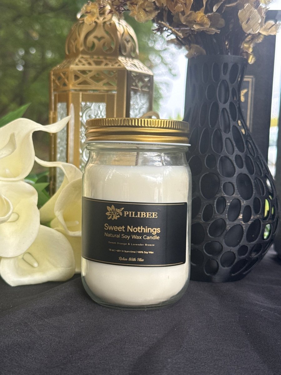 Candle | Rustic Mason Jars + Free Charm - PiliBee