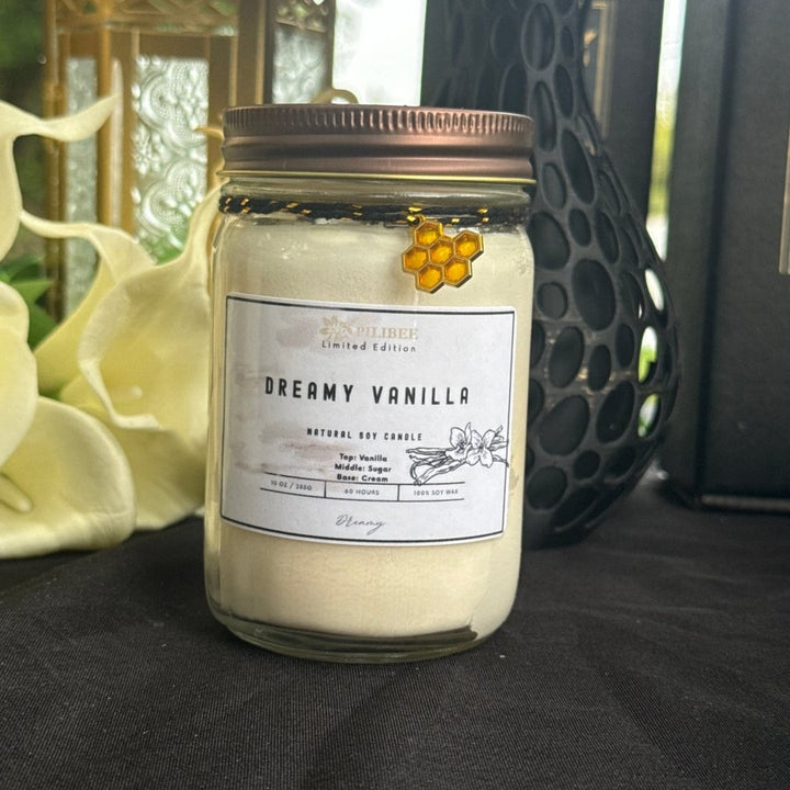 Candle | Rustic Mason Jars + Free Charm - PiliBee