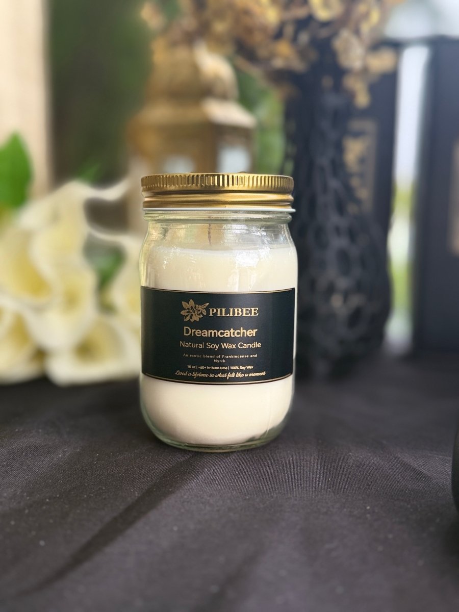 Candle | Rustic Mason Jars + Free Charm - PiliBee