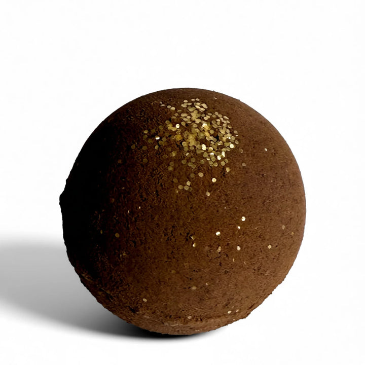 Charcoal + Gold Glitter Bath Bomb | Pear &amp; Rosewater - PiliBee