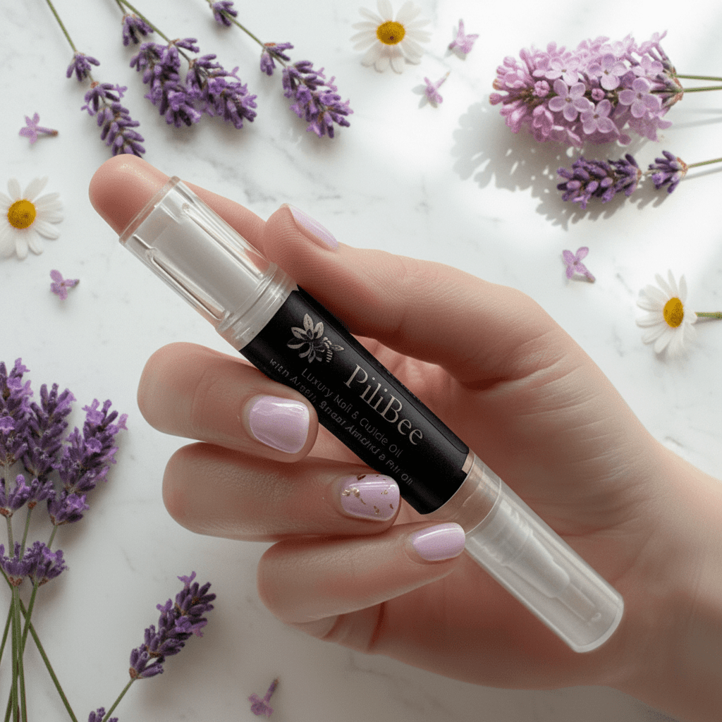 Lavender Nail and Cuticle Oil, Fast - Absorbing & Hydrating - PiliBee