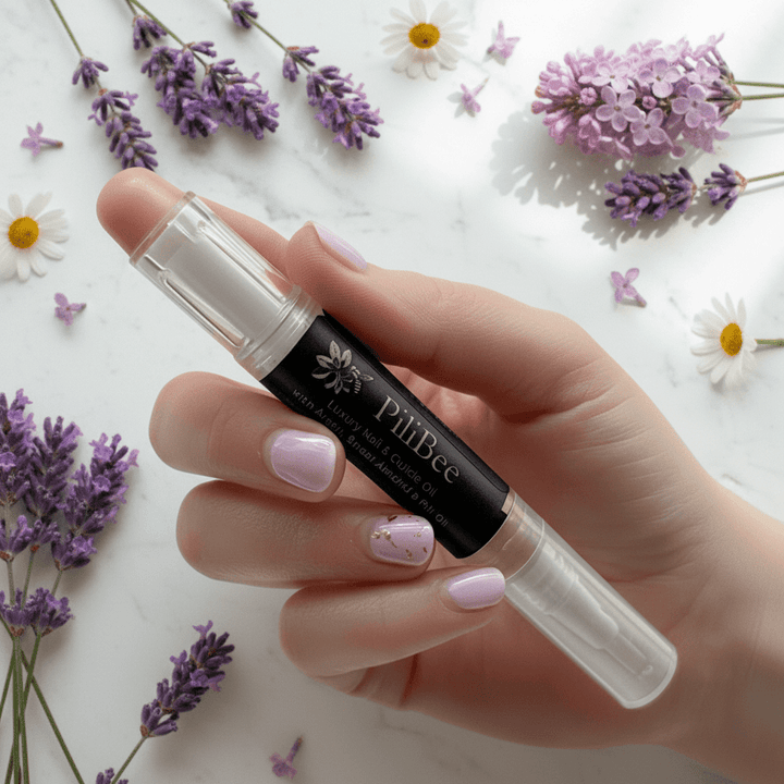 Lavender Nail and Cuticle Oil, Fast - Absorbing &amp; Hydrating - PiliBee