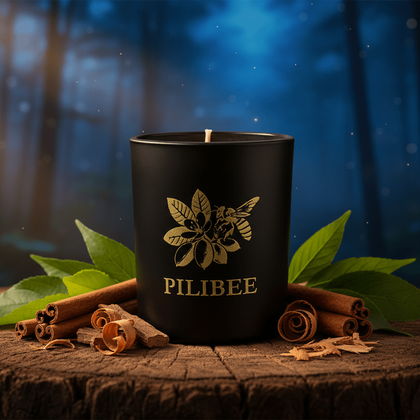 Stars in the Wood Candle - PiliBee